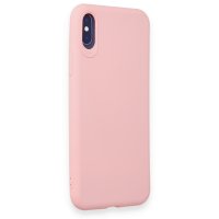 Newface iPhone X Kılıf First Silikon - Pudra