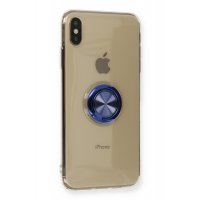 Newface iPhone X Kılıf Gros Yüzüklü Silikon - Mavi