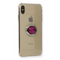 Newface iPhone X Kılıf Gros Yüzüklü Silikon - Pembe