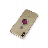 Newface iPhone X Kılıf Gros Yüzüklü Silikon - Pembe