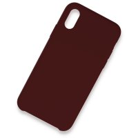 Newface iPhone X Kılıf Lansman Legant Silikon - Bordo