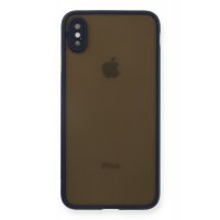 Newface iPhone X Kılıf Montreal Silikon Kapak - Lacivert