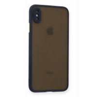 Newface iPhone X Kılıf Montreal Silikon Kapak - Lacivert