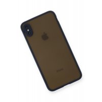 Newface iPhone X Kılıf Montreal Silikon Kapak - Lacivert