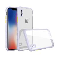 Newface iPhone X Kılıf Miami Şeffaf Silikon  - Lila