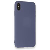 Newface iPhone XS Max Kılıf Nano içi Kadife Silikon - Gri