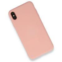 Newface iPhone X Kılıf Nano içi Kadife Silikon - Pudra