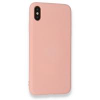 Newface iPhone X Kılıf Nano içi Kadife Silikon - Pudra