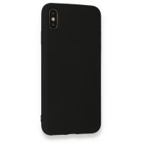 Newface iPhone X Kılıf Nano içi Kadife Silikon - Siyah