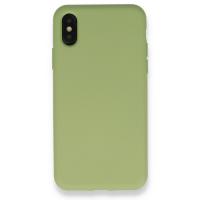 Newface iPhone XS Kılıf Nano içi Kadife  Silikon - Yeşil
