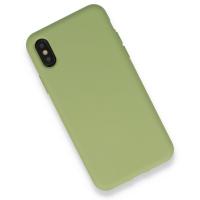 Newface iPhone XS Kılıf Nano içi Kadife Silikon - Yeşil