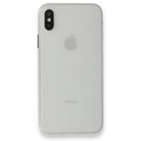 Newface iPhone X Kılıf PP Ultra İnce Kapak - Beyaz