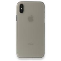 Newface iPhone X Kılıf PP Ultra İnce Kapak - Gri