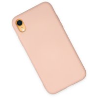 Newface iPhone XR Kılıf Nano içi Kadife Silikon - Pudra