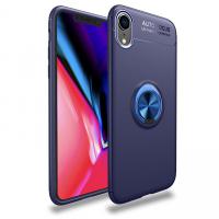 Newface iPhone XR Kılıf Range Yüzüklü Silikon - Mavi