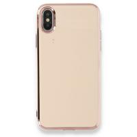 Newface iPhone XS Kılıf İkon Silikon - Rose Gold