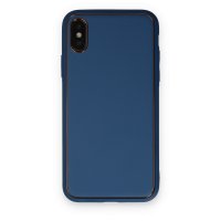 Newface iPhone XS Kılıf Coco Deri Silikon Kapak - Açık Mavi