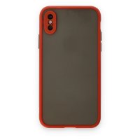 Newface iPhone XS Kılıf Montreal Silikon Kapak - Kırmızı