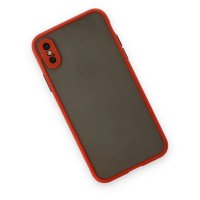 Newface iPhone XS Kılıf Montreal Silikon Kapak - Kırmızı