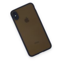 Newface iPhone XS Kılıf Montreal Silikon Kapak - Lacivert