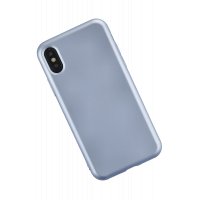 Newface iPhone XS Kılıf Nano içi Kadife  Silikon - Sky Blue