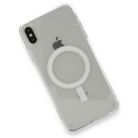 Newface iPhone XS Kılıf Magneticsafe Şeffaf Silikon - Şeffaf