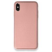 Newface iPhone XS Max Kılıf Coco Deri Silikon Kapak - Pembe