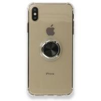 Newface iPhone XS Max Kılıf Gros Yüzüklü Silikon - Siyah