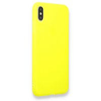 Newface iPhone X Kılıf Hopi Silikon - Sarı