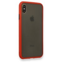 Newface iPhone XS Max Kılıf Montreal Silikon Kapak - Kırmızı