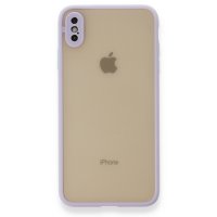 Newface iPhone XS Max Kılıf Montreal Silikon Kapak - Mor