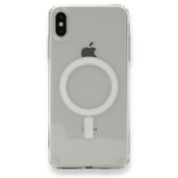 Newface iPhone XS Max Kılıf Magsafe Şeffaf Silikon - Şeffaf