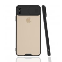 Newface iPhone XS Max Kılıf Platin Kamera Koruma Silikon - Siyah