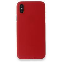 Newface iPhone XS Max Kılıf PP Ultra İnce Kapak - Kırmızı