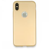 Newface iPhone XS Kılıf First Silikon - Gold