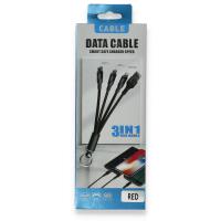 Newface JKX37 3in1 USB Kablo - Kırmızı