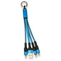 Newface JKX37 3in1 USB Kablo - Mavi
