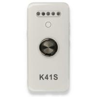 Newface LG K41S Kılıf Gros Yüzüklü Silikon - Siyah