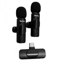 Newface N9 Type-C ve Lightning Double Mikrofon - Siyah