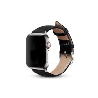 Newface Apple Watch 44mm NL26 Deri Kordon - Siyah