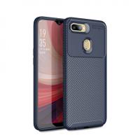 Newface Oppo A12 Kılıf Auto Focus Karbon Kapak - Lacivert