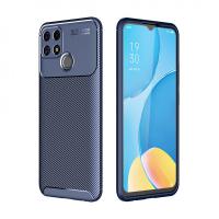 Newface Oppo A15 Kılıf Auto Focus Karbon Kapak - Lacivert