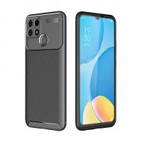 Newface Oppo A15S Kılıf Auto Focus Karbon Kapak - Siyah