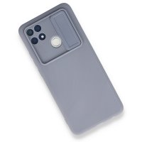 Newface Oppo A15S Kılıf Color Lens Silikon - Gri