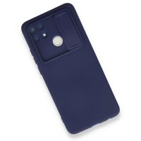 Newface Oppo A15 Kılıf Color Lens Silikon - Lacivert