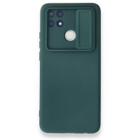 Newface Oppo A15 Kılıf Color Lens Silikon - Yeşil