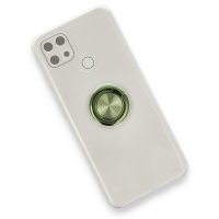 Newface Oppo A15S Kılıf Gros Yüzüklü Silikon - Yeşil
