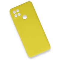 Newface Oppo A15 Kılıf Nano içi Kadife  Silikon - Sarı