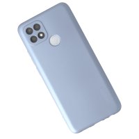 Newface Oppo A15 Kılıf Nano içi Kadife  Silikon - Sky Blue