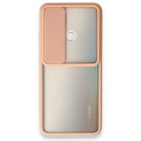 Newface Oppo A15 Kılıf Palm Buzlu Kamera Sürgülü Silikon - Pembe